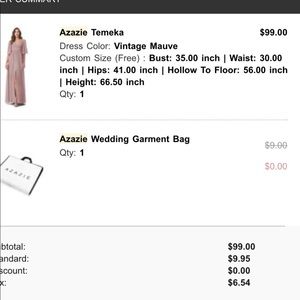 Brand new with tags. Never taken out of the box. Azazie brides maid dress